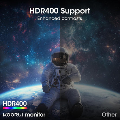 KOORUI 34-inch Ultrawide Curved WQHD 3440×1440 Gaming Monitor, 165Hz 144Hz Curved 1000R- PIP/PBP, 1ms(MPRT) with DisplayHDR 400, DCI-P3 90% Color Gamut, AdaptiveSync, HDMI/DisplayPort, 34E6UC - PuriLite