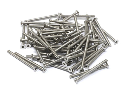 iexcell 5 Pcs M8 x 80mm Thread Pitch 1.25 mm Stainless Steel 304 Hex Socket Flat Head Cap Screws Bolts Kit