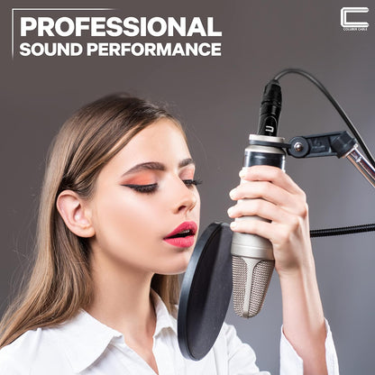 Balanced XLR Cable Male to Female - 6 Feet Pink - Pro 3-Pin Microphone Connector for Powered Speakers, Audio Interface or Mixer for Live Performance & Recording