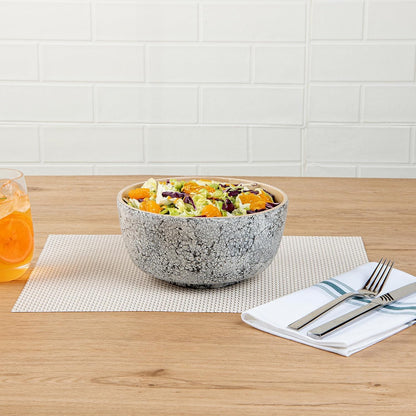 Restaurantware-Bambuddha 51 Ounce Extra Large Salad Bowl, 1 Heavy-Duty Round Salad Bowl - Sustainable, Reusable, Blue Bamboo Serving Dish, for Serving Salads, Fruits, and Appetizers