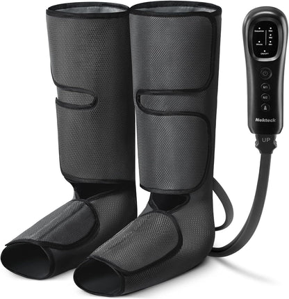 Nekteck Cordless Leg Compression Massager, Air Compression Massage Tools for Circulation and Pain Relief, Rechargeable Portable Full Leg Boots, Gifts for Mom Dad Men Women, Single Unit