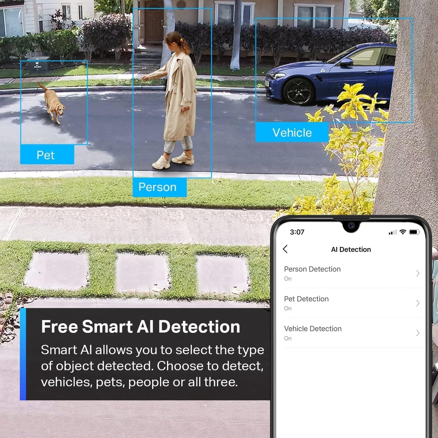 TP-Link Tapo 2K HD Security Camera Outdoor Wired, Built-in Siren, Night Vision, IP66 Weatherproof, Motion/Person Detection, Works w/Alexa & Google Home, Cloud/SD Card Storage, 2-Way Audio,White