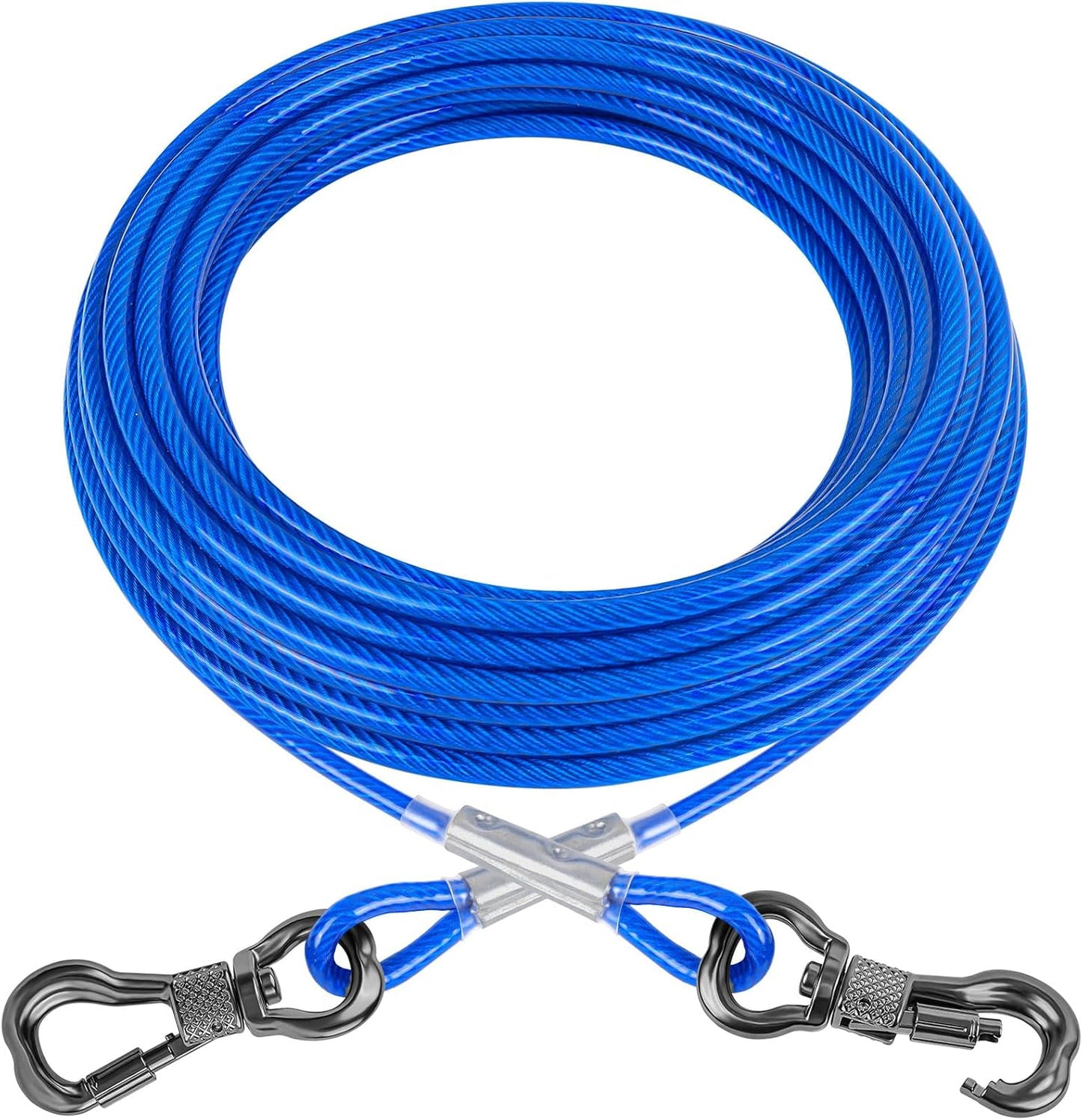 XiaZ Dog Runner Cable Dog Run Trolley Tie Out Cable Dog Chains for Outside Yard Camping Up to 250 Pound, 20 Feet