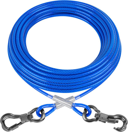 XiaZ Dog Runner Cable Dog Run Trolley Tie Out Cable Dog Chains for Outside Yard Camping Up to 250 Pound, 20 Feet