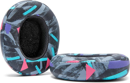 WC Replacement Earpad Cushions for Skullcandy Hesh 3 & Crusher Over-Ear Headphones Made by Wicked Cushions | Improved Durability and Thickness for Improved Comfort and Noise Isolation | 90's Black
