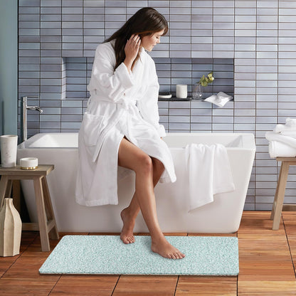 Square Shower Mat, Non Slip Bath Mat, Loofah Shower Stall Mats for Walk-in Shower, 32 x 32 Inches Shower Floor Mat with Drain, Bath Mats for Showers Bathroom, Tub, Seniors