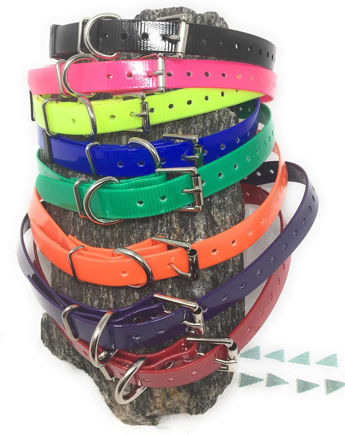 Sparky PetCo Compatible 3/4" Waterproof Biothane Replacement Roller Buckle Dog Collar E Collar Garmin SportDogs (Blue)