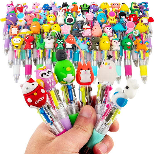 HNSYYF Multicolor Pen in One - Cute Pens for Kids - 60 -Pack Multicolor Pens, Perfect for Birthdays and Children's Parties - Delightful Multi Color Pen Gifts
