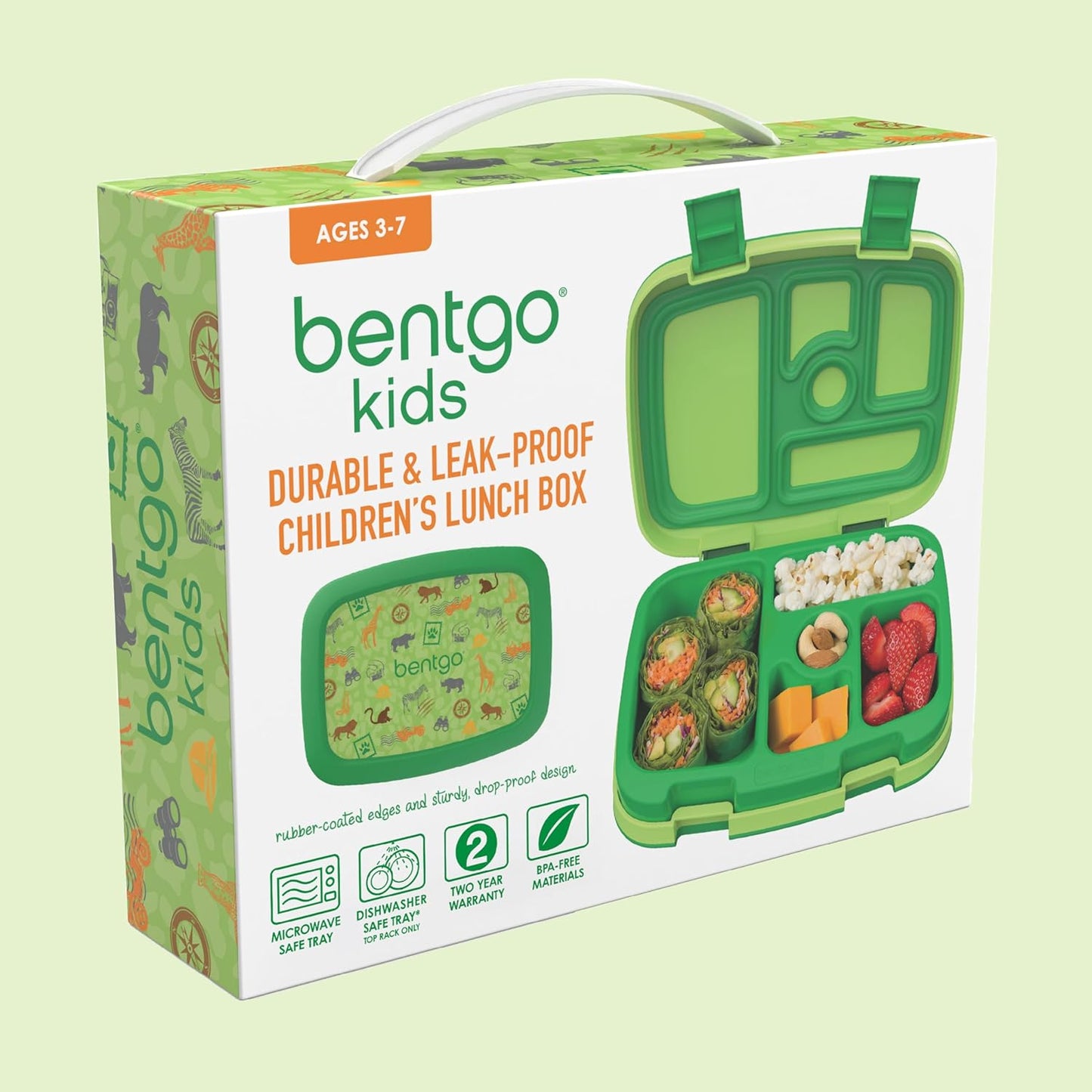 Bentgo Kids Prints (Unicorn) - Leak-Proof, 5-Compartment Bento-Style Kids Lunch Box - Ideal Portion Sizes for Ages 3 to 7 - BPA-Free and Food-Safe Materials