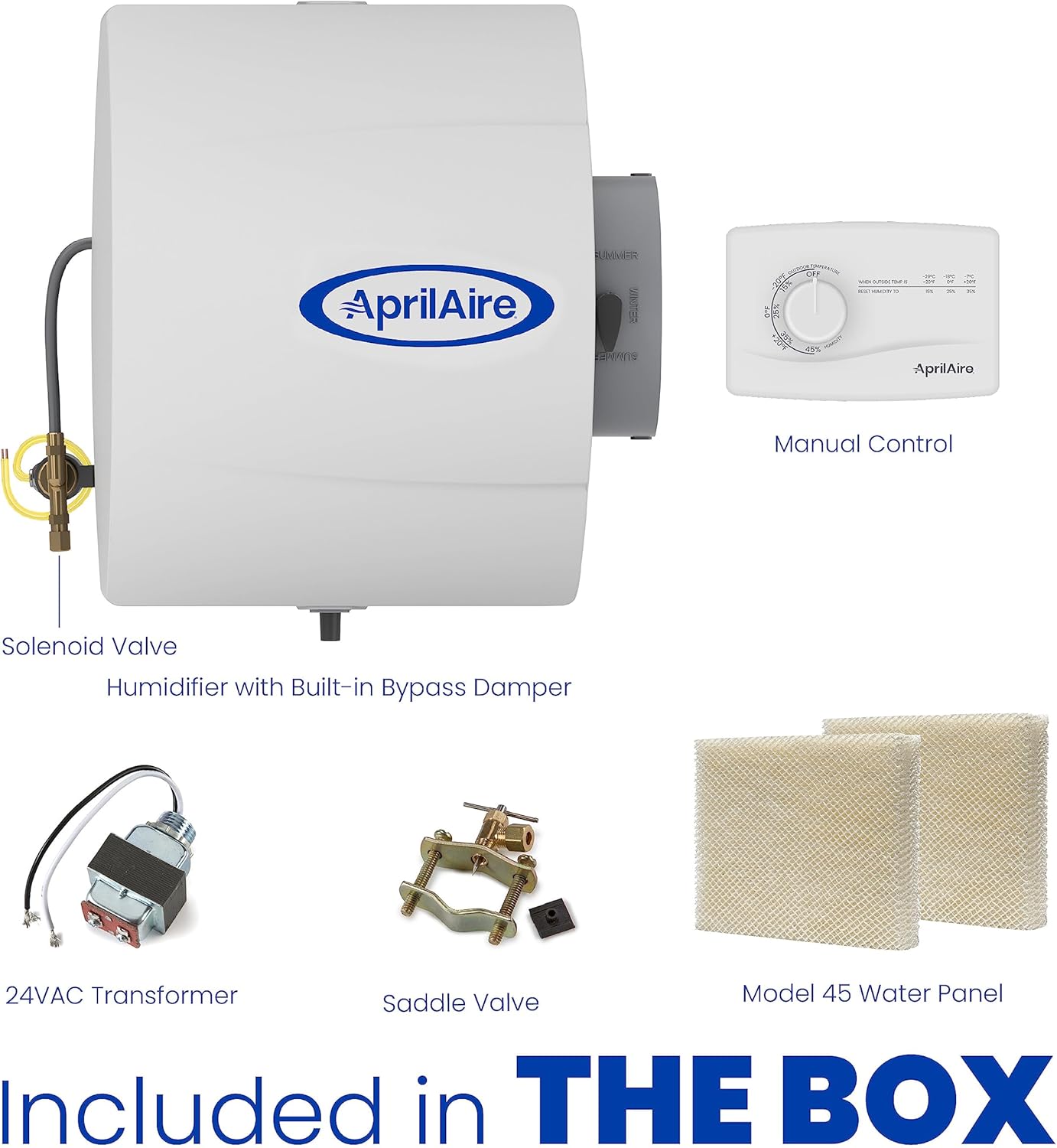 Aprilaire 600M Whole-House Humidifier with Manual Control