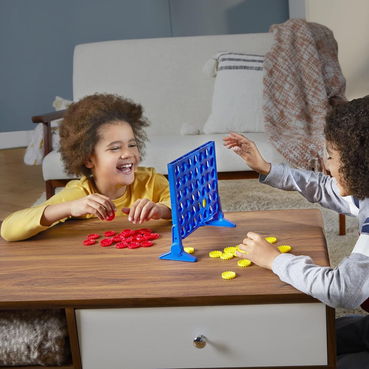 Connect 4 Classic Grid Board Game, 4 in a Row Game, Strategy Board Games for Kids, 2 Player Board Games for Family and Kids, Ages 6 and Up