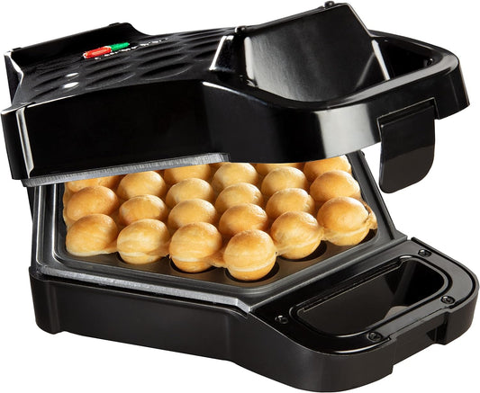 Bubble Waffle Maker - Electric Nonstick Hong Kong Egg Waffle Iron Machine - Ready in 5 Minutes with Indicator Light - Includes Bonus Recipe Guide