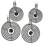 Electric Stove Burners MP22YA Electric Range Surface Burners Coil Unit Set (2pcs MP15YA & 2pcs MP21YA) Burner Element Replacement