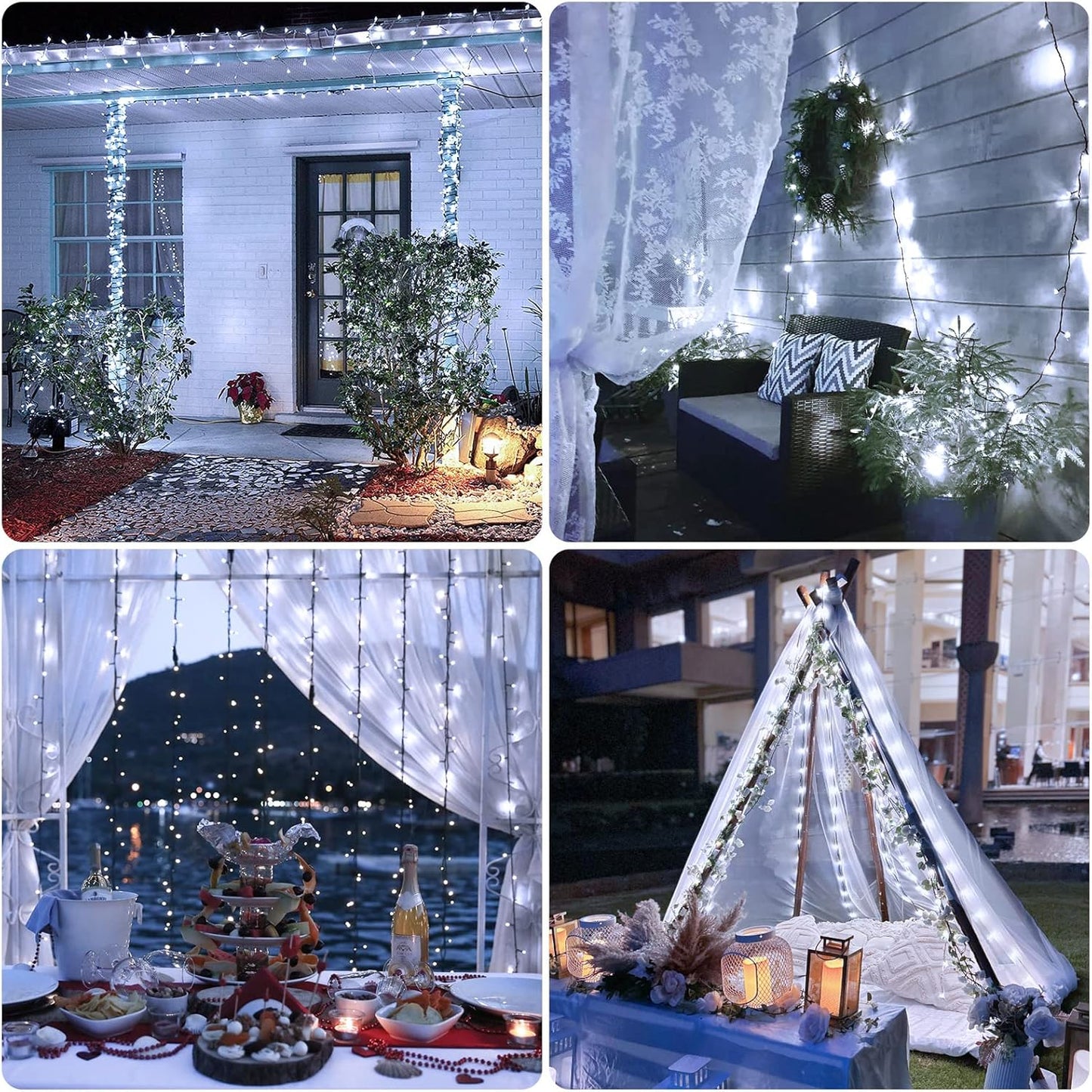 JMEXSUSS 2 Pack 75.5ft Orange Solar Christmas Lights, Total 400 LED Solar String Lights Outdoor Waterproof, 8 Modes Orange Halloween Lights for Tree Patio Garden Thanksgiving Halloween Decorations