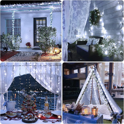 JMEXSUSS 2 Pack 75.5ft Orange Solar Christmas Lights, Total 400 LED Solar String Lights Outdoor Waterproof, 8 Modes Orange Halloween Lights for Tree Patio Garden Thanksgiving Halloween Decorations