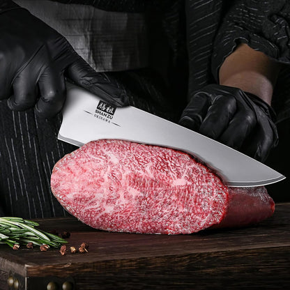 SHAN ZU Fillet Knife 7 inch, Razor Sharp Boning Knife for Meat in 10Cr15Mov Japanese High Carbon Steel Fish Knife, Professional Kitchen with Flexible Blade and Ergonomic Pakkawood Handle