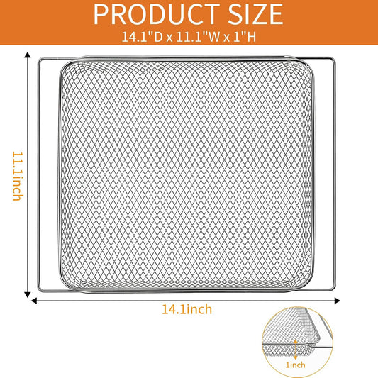 GWY Air Fryer Basket for BOV860BSS Smart Oven Air Fryer and Convection Oven Breville BOV845BSS Smart Oven Pro Countertop Oven,14.1"D x 11.1"W x 1"H Toaster Oven Baskets Accessories Replacement Parts
