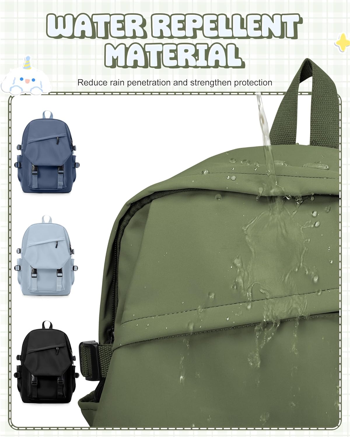 School Backpack for Women Men College High School Bags for Boys Girls Casual Daypack Laptop Backpack Waterproof Black Bookbag Travel Rucksack