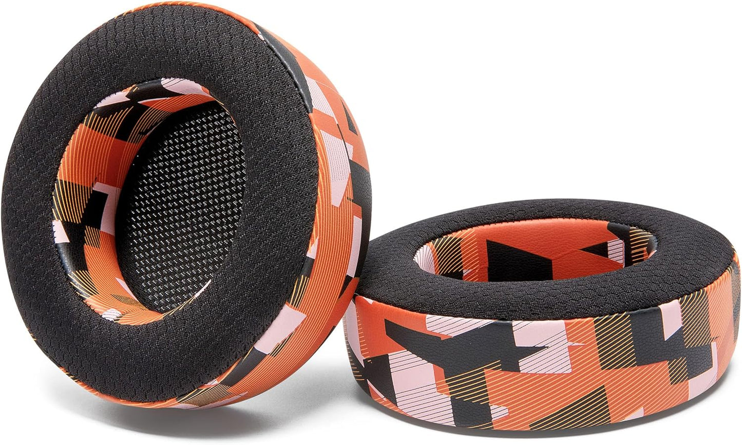 WC Freeze Virtuoso - Hybrid Fabric Cooling Gel Replacement Earpads for Corsair Virtuoso Gaming Headset, Made by Wicked Cushions, Improved Durability, Thickness and Sound Isolation |Navy Tiger