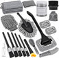 20Pcs Windshield Cleaner Tool - Car Interior Detailing Brush Kit with 200g Cleaning Gel, Microfiber Car Wash Mitt, Dash Duster & 2-Sided Scrubber, All-in-One Inside Car Cleaning Supplies Tool