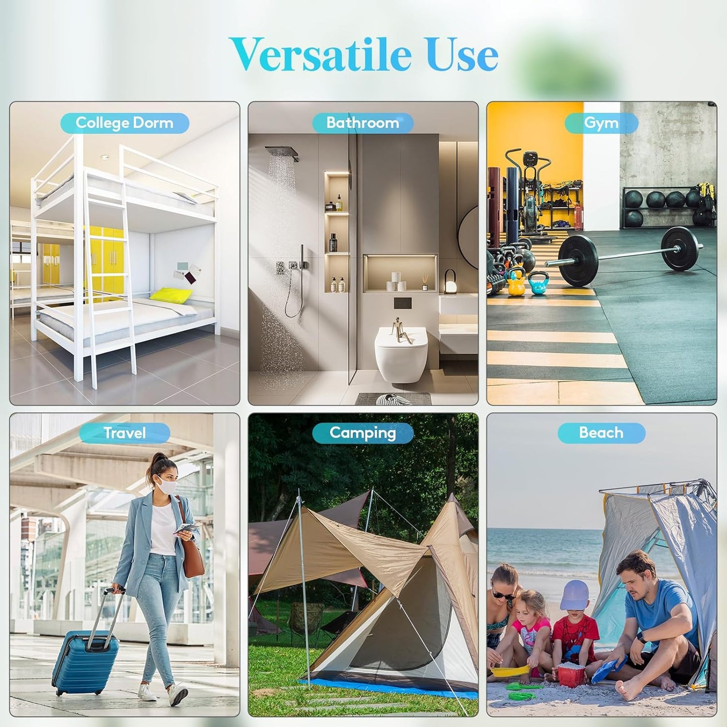 Lifewit Mesh Shower Caddy Freestanding Portable Shower Tote Bag for College Dorm, Bathroom, Gym, Travel, Quick Dry Hanging Shower Organizer with 7 Storage Pockets for Toiletry Essentials, Medium,Black