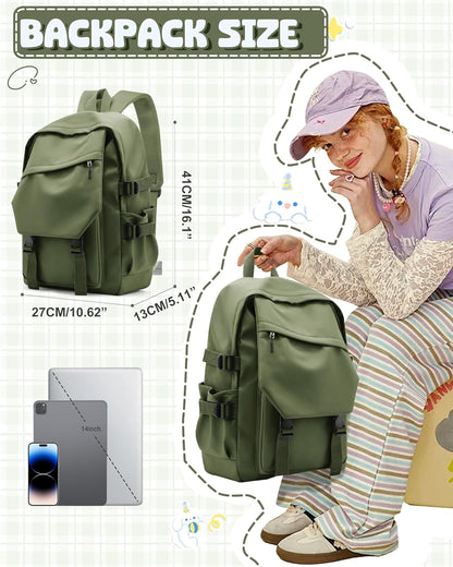 School Backpack for Women Men College High School Bags for Boys Girls Casual Daypack Laptop Backpack Waterproof Black Bookbag Travel Rucksack