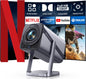 [Netflix-Officially/20W Dolby Audio] Portable Projector with WiFi 6 & Two-Way Bluetooth, 360°Rotation iWIMIUS S29 Native 1080P 600ANSI 4k Projector, Electric Focus 4D/4P Auto Keystone Smart Projecteur