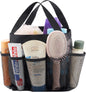 Lifewit Mesh Shower Caddy Freestanding Portable Shower Tote Bag for College Dorm, Bathroom, Gym, Travel, Quick Dry Hanging Shower Organizer with 7 Storage Pockets for Toiletry Essentials, Medium,Black