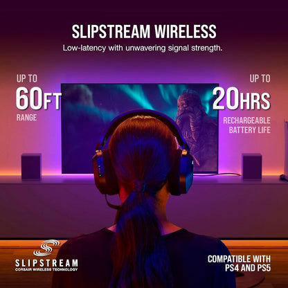 Corsair HS80 RGB USB Premium Gaming Headset with Dolby Audio 7.1 Surround Sound (Broadcast-Grade Omni-Directional Microphone, Memory Foam Earpads, High-Fidelity Sound, Durable Construction) Carbon