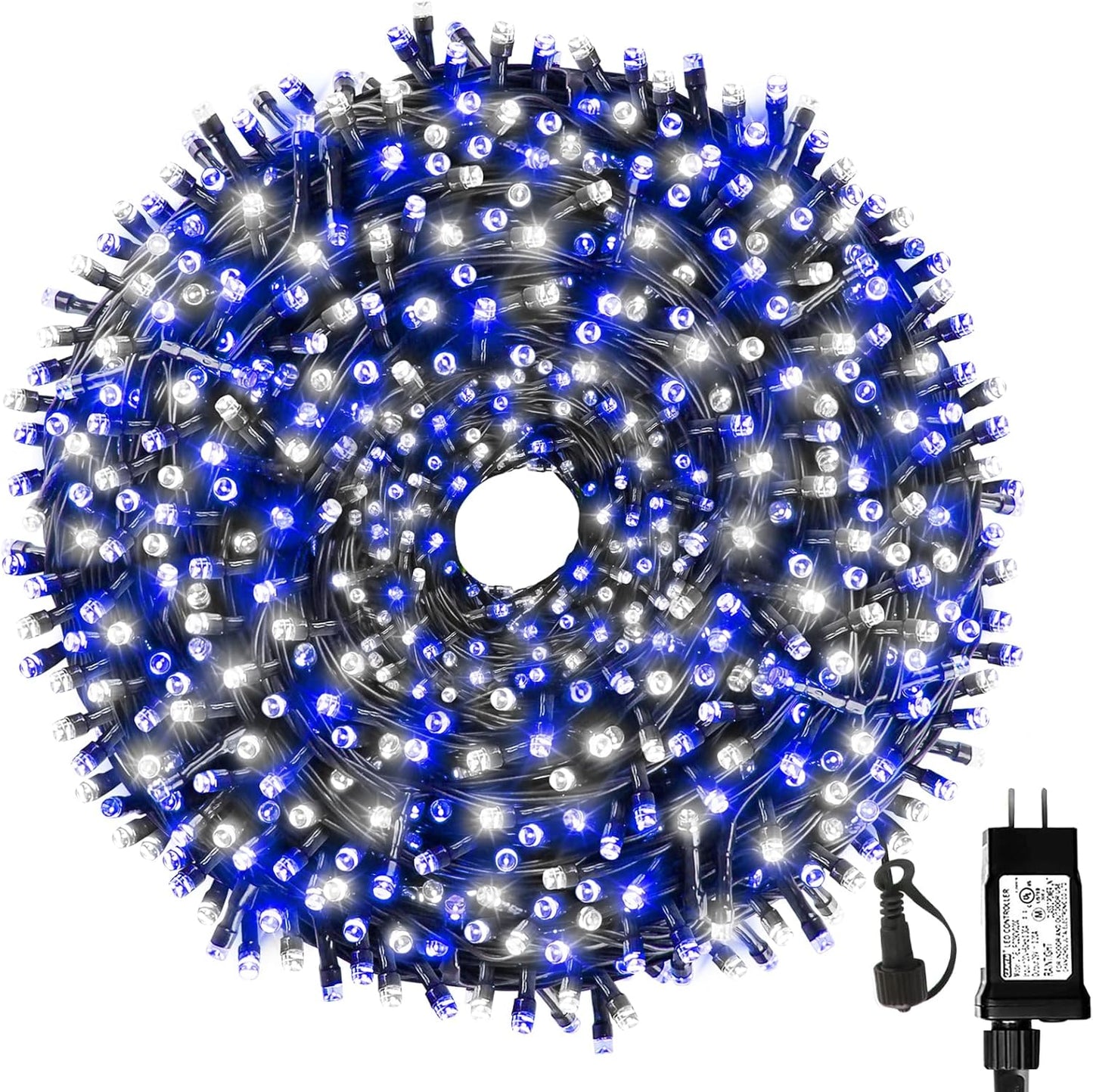 Tcamp 105FT 300 LED Purple Orange Halloween Decorations Lights Motion Activated Sync with 4 Scary Music, 6 Modes Halloween String Lights for Party Yard Outdoor Indoor Decor (3 Sets Connectable)