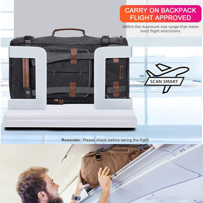 WITZMAN Canvas Backpack Vintage Travel Backpack Large Laptop Bags Convertible Shoulder Rucksack