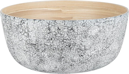 Restaurantware-Bambuddha 15 Ounce Small Salad Bowl, 1 Heavy-Duty Round Salad Bowl - Sustainable, Reusable, Black Bamboo Serving Dish, for Serving Salads, Fruits, and Appetizers