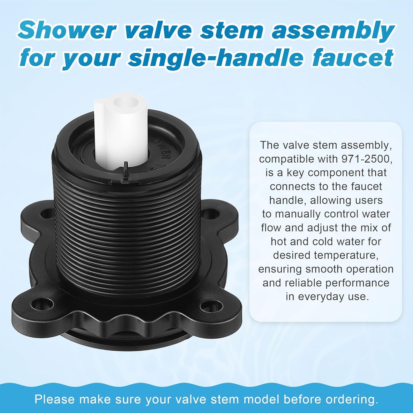 Dreyoo Pressure Balancing Cartridge and Valve Stem Assembly, Compatible with 971-2500 and 974-2910, Compatible with Pfister 0X8/JX8/VB8/JV8 Deep Casting Valve, for Single Handle Tub and Shower Parts