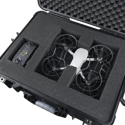 MEIJIA All Weather Portable Waterproof Hard Case,Camera Case with Customizable Fit Foam, Perfectly Protection of Camera, Drones,Pistols,Lens,Equipments,18.5 x14.06x6.93inches