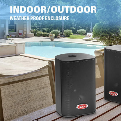 BOSS Audio MR4.3B 200-Watt 3-Way Marine 4-Inch Enclosed System Speaker