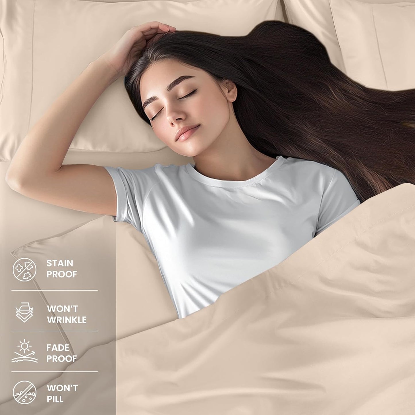 Utopia Bedding Queen Bed Sheet Set - 4 Piece Bedding - Soft Brushed Microfiber Fabric - Shrinkage & Fade Resistant - Easy Care (White)