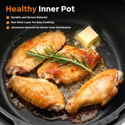 17.8QT Commercial Electric Pressure Cooker stainless steel Pressure Cooker | 24-hour Presetting |12 in 1 slow cooker with temperature control | LED Multifunction Steamer, Food Warmer with nonstick pot