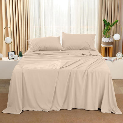 Utopia Bedding Queen Bed Sheet Set - 4 Piece Bedding - Soft Brushed Microfiber Fabric - Shrinkage & Fade Resistant - Easy Care (White)