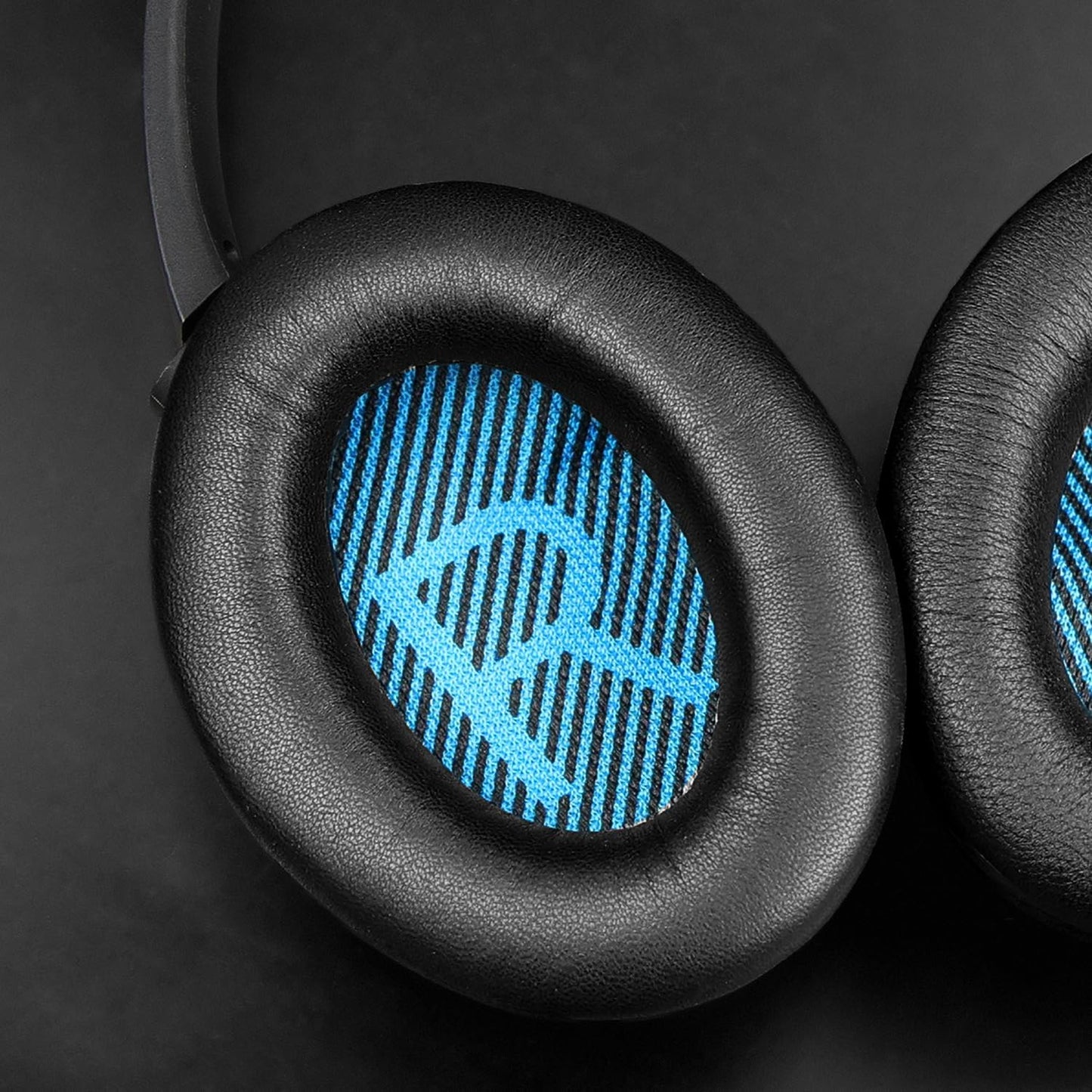 SoloWIT Earpads Cushions for Bose Headphones, Replacement Ear Pads for Bose QuietComfort 15 QC15 QC25 QC2 QC35/Ae2 Ae2i Ae2w/SoundTrue & SoundLink Around-Ear Series - QC25 PL Black&Blue