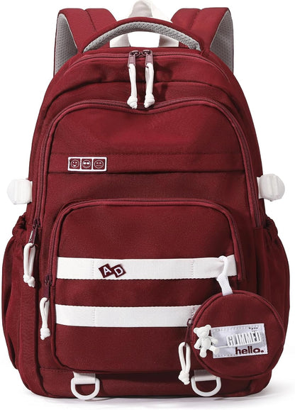 Armbq Kids Backpack for Girls Aesthetic School Backpack for Teen Girls Elementary Middle School Bookbag