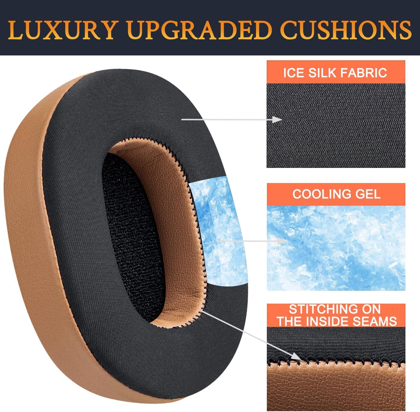 SOULWIT Replacement Earpads for Skullcandy Hesh 3/ANC/Evo & Crusher Wireless/ANC/Evo & Venue ANC Over-Ear Headphones, Ear Pads Cushions with Noise Isolation Foam - Hesh3 PL Black