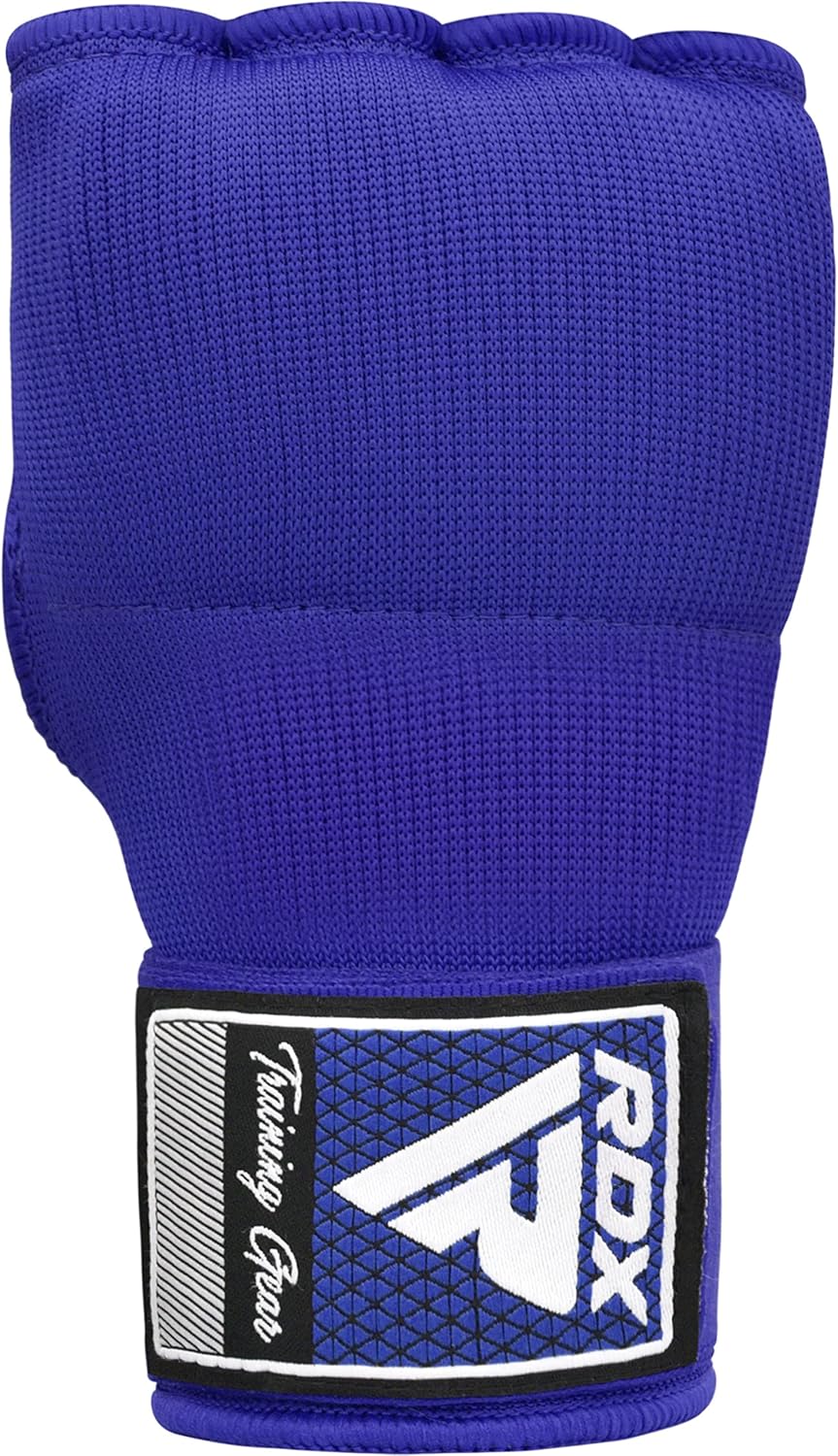 RDX Gel Boxing Hand Wraps Inner Gloves, Quick 100cm Long Wrist Straps, Elasticated, Padded Fist Hand Protection, Muay Thai MMA Martial Arts Punching Speed Bag Training Bandages, Under Mitts Handwraps