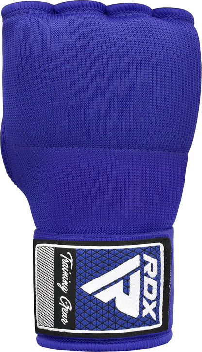RDX Gel Boxing Hand Wraps Inner Gloves, Quick 100cm Long Wrist Straps, Elasticated, Padded Fist Hand Protection, Muay Thai MMA Martial Arts Punching Speed Bag Training Bandages, Under Mitts Handwraps