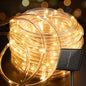 Minetom Solar String Lights Outdoor Waterproof, 72FT 200 LED Rope Lights with 8 Lighting Modes, Solar Christmas Outdoor Lights for Patio Garden Yard Porch Wedding Party Decoration, Warm White
