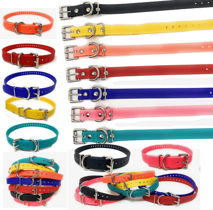 Sparky PetCo Compatible 3/4" Waterproof Biothane Replacement Roller Buckle Dog Collar E Collar Garmin SportDogs (Blue)