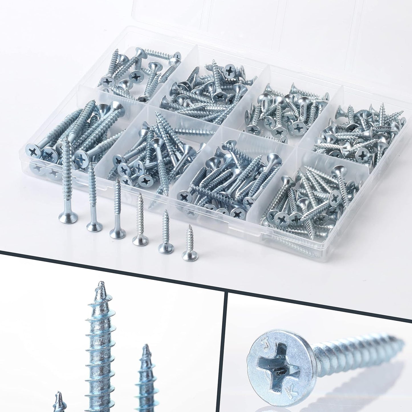 Mr. Pen Wood Screws Assortment Kit, 152 Pcs, Phillips Tips, Wood Screws, Screws, Assorted Screws, Screws Set, Flat Head Screws, Assorted Wood Screws, Screws Assortment, Screw Set Assortment