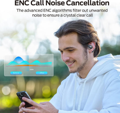 Monster Wireless Earbuds Open Ear AC311, Bluetooth 5.4 Open Ear Headphones, Up to 30 Hours Playtime Bluetooth Ear Earphones with Stereo Sound, Touch Control and IPX5 Waterproof Open Ear Buds