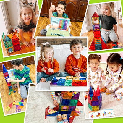 Magnetic Tiles Kids Toys STEM Magnetic Blocks Building Magnet Toy 40PCS