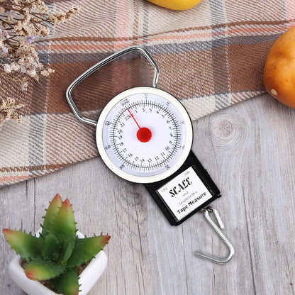 Dokpav Portable Manual Luggage Scale, Plastic Spring Balance Scale, Multi-Purpose Hand Held Dial Weight Scales, Hanging Spring Scale, Digital Hanging Scale, Household Portable Scale(50lbs/22KG)
