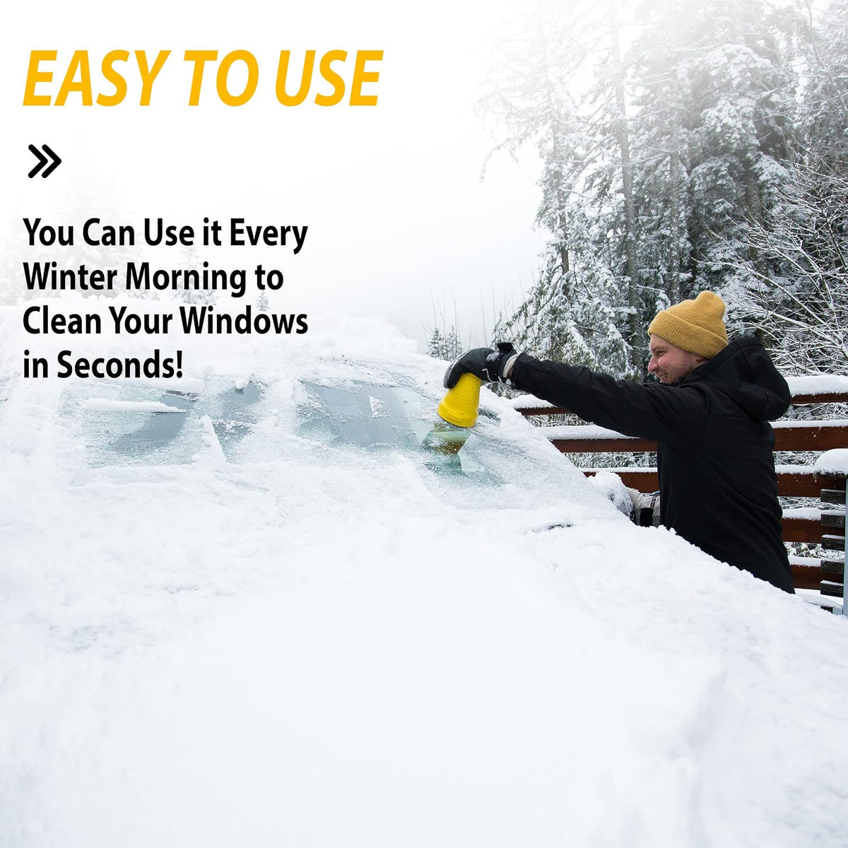 Zone Tech Electric Snow Ice Scraper USB Rechargeable - Premium Quality Automotive Portable Cordless for Car Windshield Glass Frost Removal, Defrosting Deicing Cleaning Tool